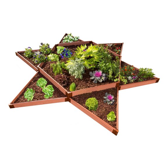 Frame It All Tool-Free Classic Sienna Raised Garden Bed Garden Star 12' x 12' x 11" - 1" profile