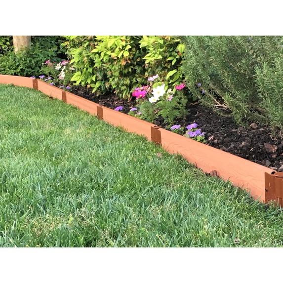 Frame It All Tool-Free Classic Sienna Straight Landscape Edging Kit 16' - 1" profile