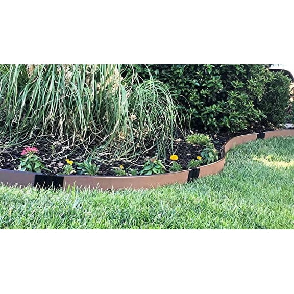 Uptown Brown Curved Landscape Edging Kit 32' - 1" Profile