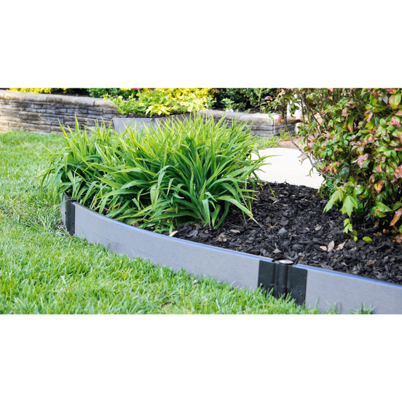 Weathered Wood Curved Landscape Edging Kit 32' - 1" Profile