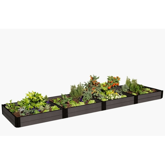 Frame It All Weathered Wood Raised Garden Bed 4' X 16' X 11  1 Profile