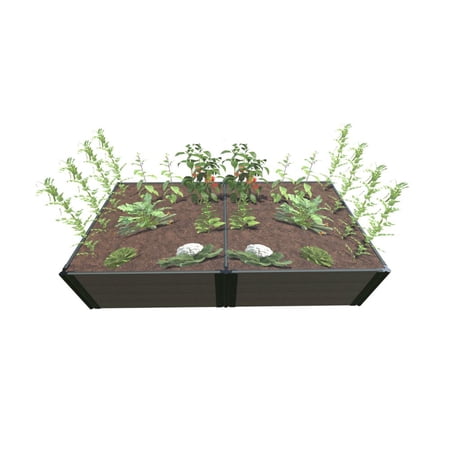 Weathered Wood Raised Garden Bed 4' x 8' x 22" - 1 " profile