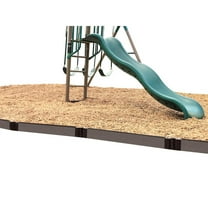Frame It All Weathered Wood Straight Playground Border Kit 32' - 1" Profile