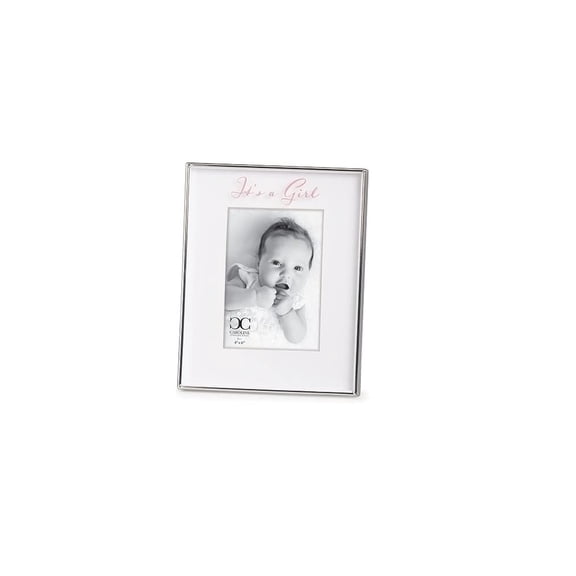 Roman Baby Girl Floating Photo Frame, 8.5-inch Height, Zinc Alloy, Lead Free, Silver, Holds 4x6 Inches Photo, Home Dcor, Wall Dcor, Tabletop Dcor