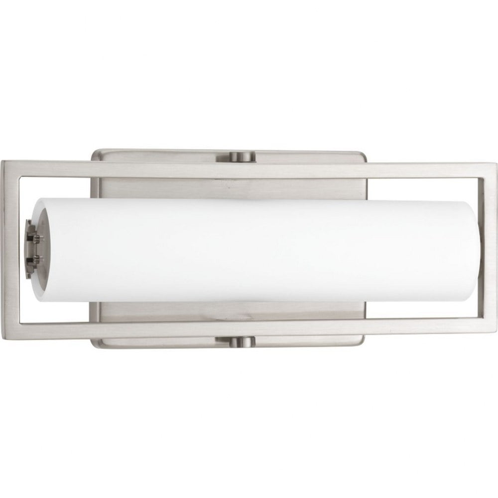 Brushed Nickel 12" LED Cylinder Vanity Light