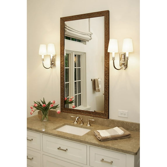 Frame My Mirror Framed Wall Mirror - Antique Bronze 28" x 48" Mirror - Ideal for Bathroom, Wall Decor, Bedroom and Livingroom - Moisture Resistant with Safety Backing - Maricopa Design