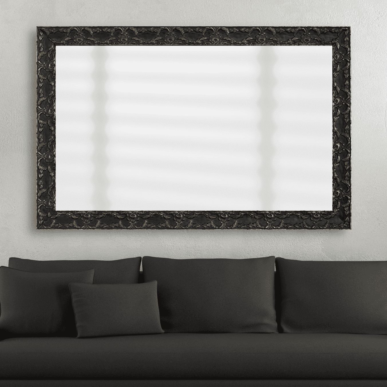 Frame My Mirror Framed Wall Mirror Blackened Satin Nickel 20 X 60 Frame my mirror framed wall mirror blackened satin nickel 20 x 60