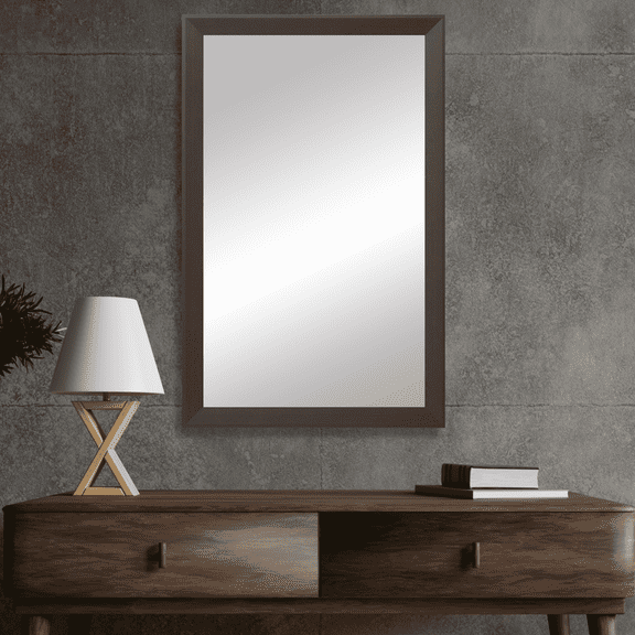 Frame My Mirror Framed Wall Mirror - Cherry Chocolate 20" x 24" Mirror - Ideal for Bathroom, Wall Decor, Bedroom and Livingroom - Moisture Resistant with Safety Backing - LaRue Design