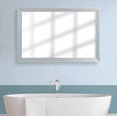 thumbnail image 1 of Frame My Mirror Framed Wall Mirror - Chrome 36" x 24" Mirror - Ideal for Bathroom, Wall Decor, Bedroom and Livingroom - Moisture Resistant with Safety Backing - LaRue Design, 1 of 10