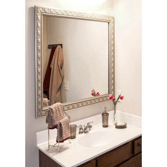 Frame My Mirror Framed Wall Mirror - Gold 36" x 36" Mirror - Ideal for Bathroom, Wall Decor, Bedroom and Livingroom - Moisture Resistant with Safety Backing - Hillsborough Design