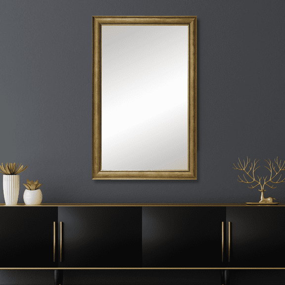 Frame My Mirror Framed Wall Mirror - Gold 36" x 54" Mirror - Ideal for Bathroom, Wall Decor, Bedroom and Livingroom - Moisture Resistant with Safety Backing - Oxfordshire Design