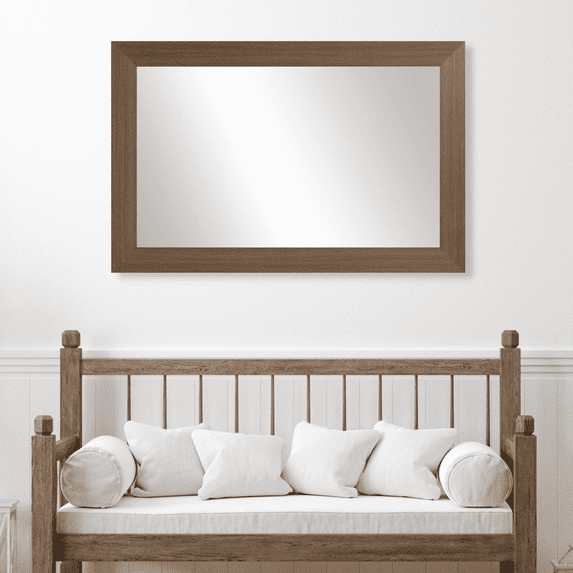 Frame My Mirror Framed Wall Mirror - Grey Oak 20" x 48" Mirror - Ideal for Bathroom, Wall Decor, Bedroom and Livingroom - Moisture Resistant with Safety Backing - Pendleton Design