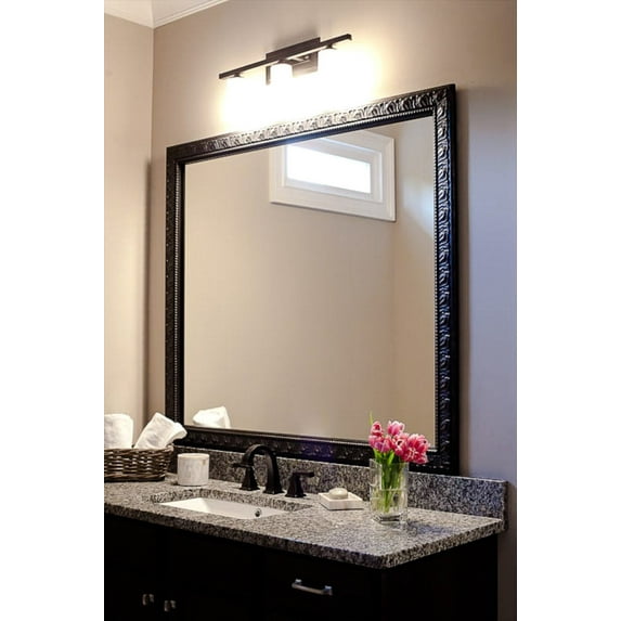 Frame My Mirror Framed Wall Mirror - Venetian Bronze 28" x 24" Mirror - Ideal for Bathroom, Wall Decor, Bedroom and Livingroom - Moisture Resistant with Safety Backing - Hillsborough Design