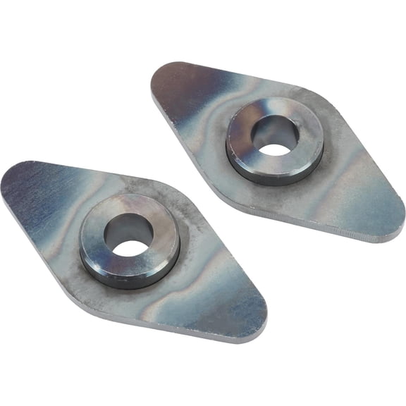 Speedway Motors Frame Mount Plate Brackets for Tie Rod Ends, Weld-On Steel Mounting Tabs for 5/8 Inch Heim Joint Rod Ends Steering or Suspension Linkage, Pair