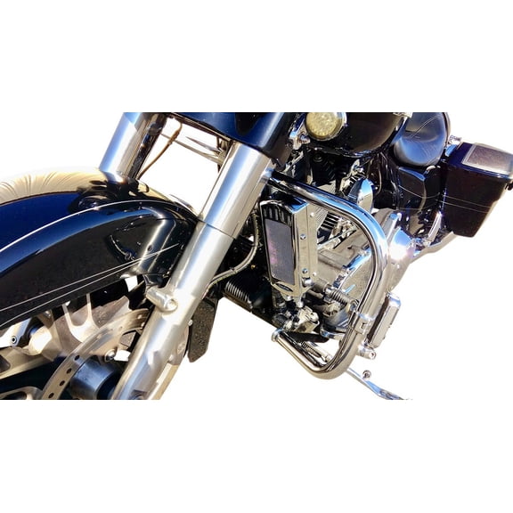Frame Mounted Oil Cooler Kit, Chrome