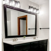 Frame My Mirror Framed Mirror, Black Finish, 20" x 48", 3" Wide Frame Porter Design