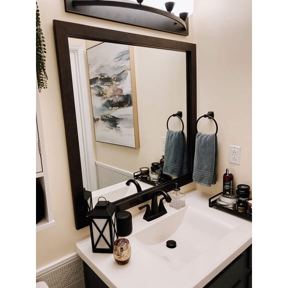 Frame My Mirror Framed Mirror, Ebony Bronze Finish, 36" x 54", 2" Wide Frame Meade Design