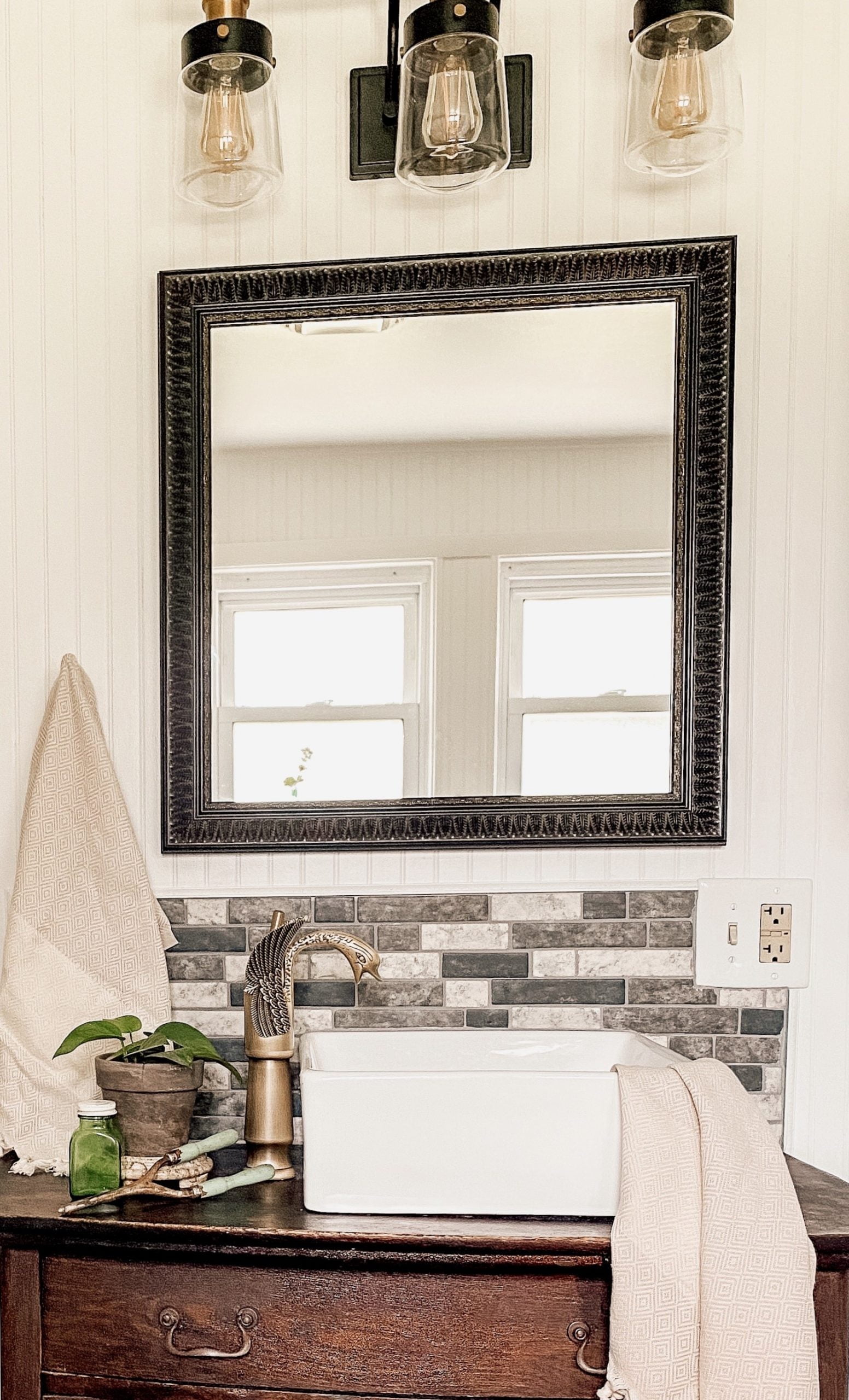 Frame My Mirror Framed Wall Mirror - Bronze 36" x 48" Mirror - Ideal ...