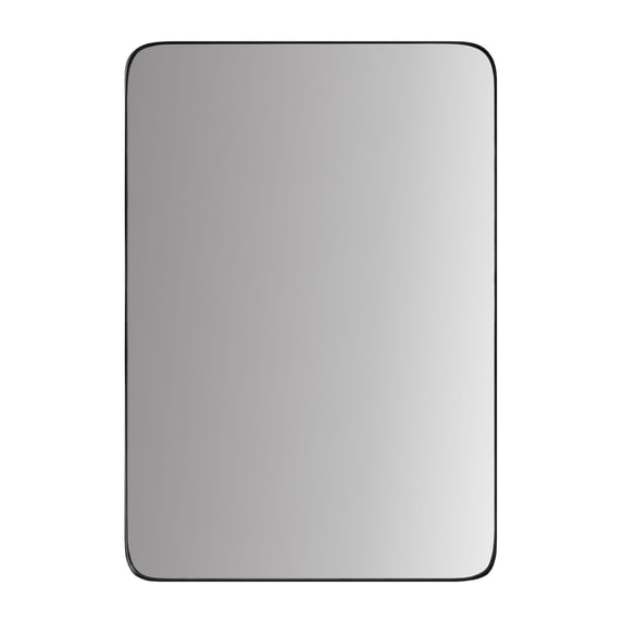 Frame My Mirror Highland Design Black 24" x 36" Rounded Corner Mirror, Rectangular