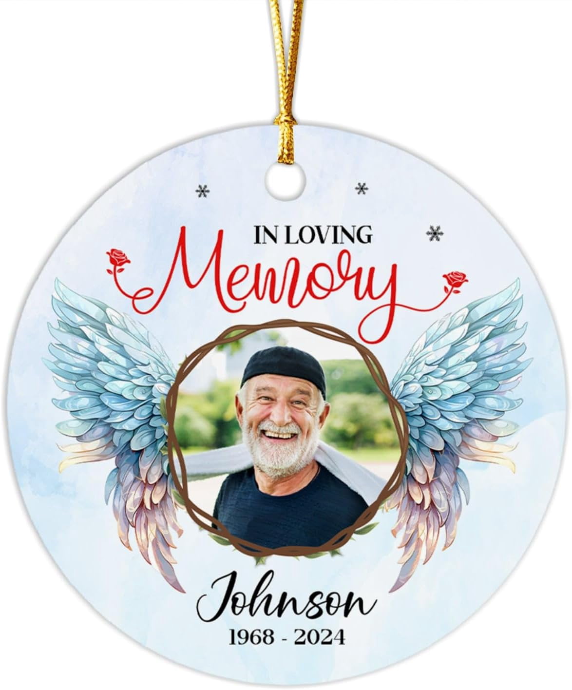 Frame Photo Memorial Christmas Ornament, Custom in Loving Memory ...