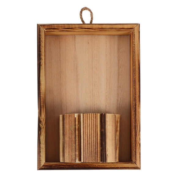 Frame Photo Pot Wall Decor Pendant Flower Picture Wooden Hanging Farmhouse Floral Holder Haning Planter Rustic Mounted