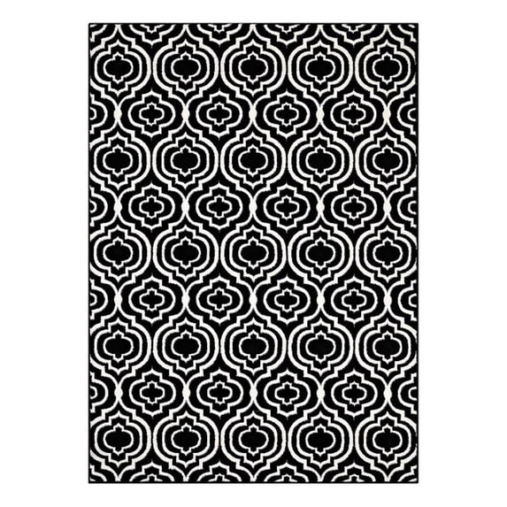 Frame Transitional Moroccan Trellis 8x10 Area Rug