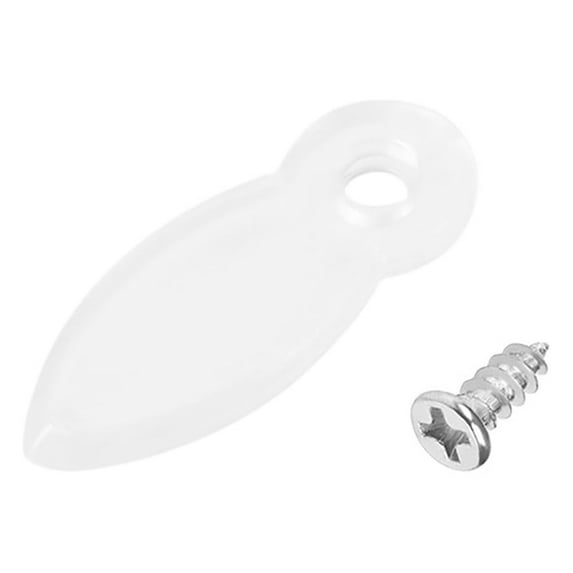 Frame Turn Button, 3/4" Plastic Drop Shape w Screws for Hanging Pictures, 100 Pcs (Clear)