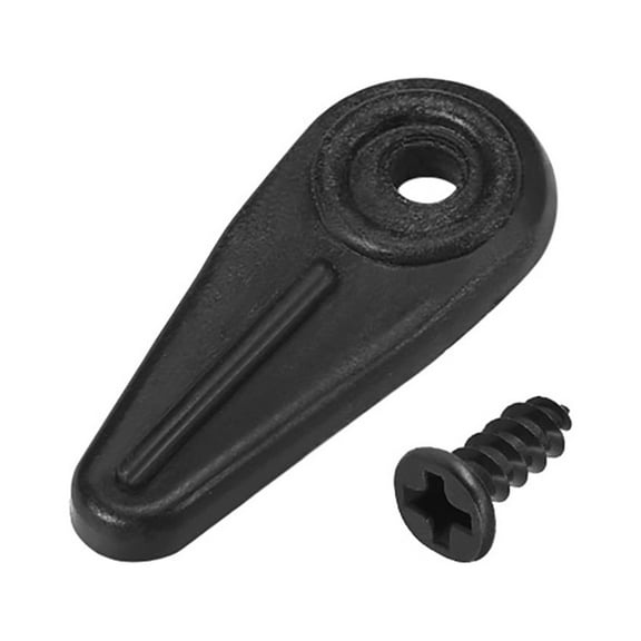 Frame Turn Button, 3/4" Plastic Indicator Shape w Screws for Hanging Pictures, 30 Pcs (Black)