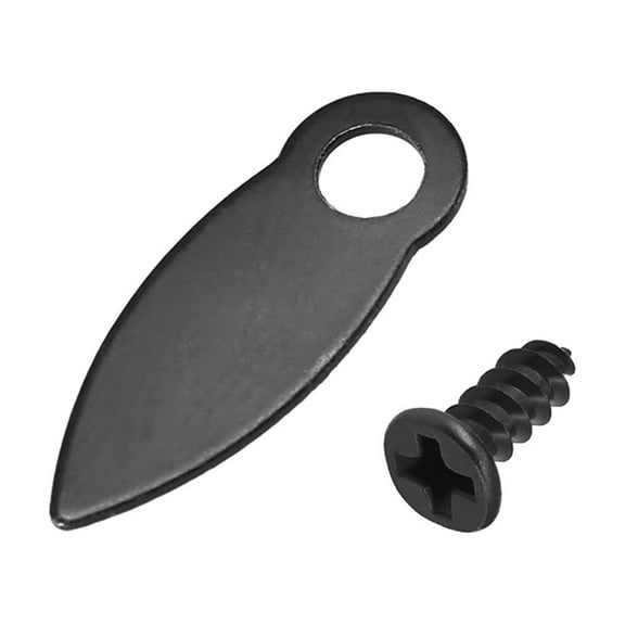 Frame Turn Button, 3/5" Metal Drop Shape w Screws for Hanging Pictures, 50 Pcs (Black)