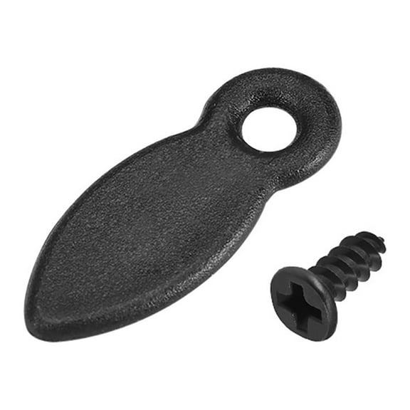 Frame Turn Button, 4/5" Plastic Drop Shape w Screws for Hanging Pictures, 20 Pcs (Black)