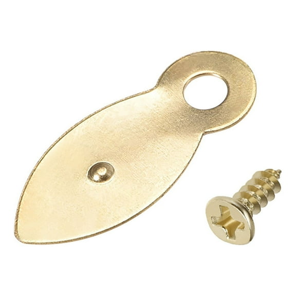 Frame Turn Button, 7/8" Metal Flat w Screws for Hanging Pictures, 50 Pcs (Golden)