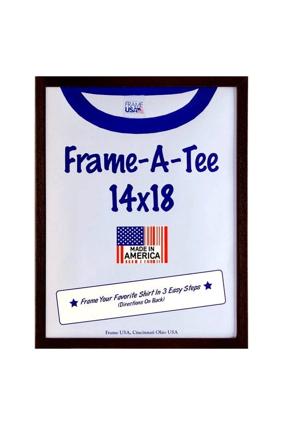 "Frame-A-Tee" T-Shirt Frame - 14x18, Walnut