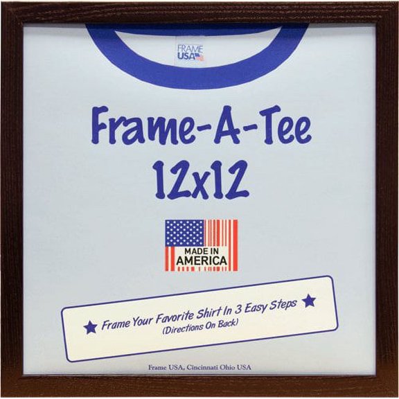 Frame USA T-Shirt Frame - Walnut (12x12, Fits Small-Medium T-Shirts)