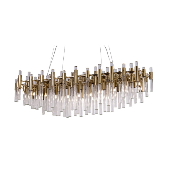 Frame With Clear Glass Rods Chandelier