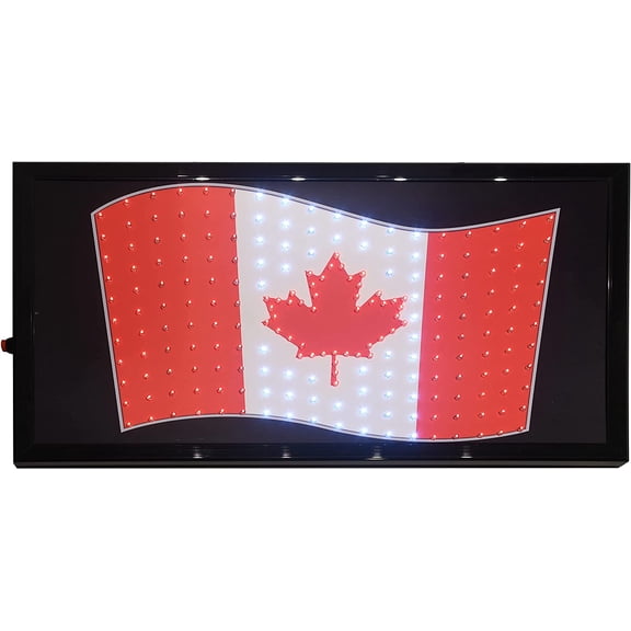 Frame led flashing Canadian flag, high-level Canadian flag