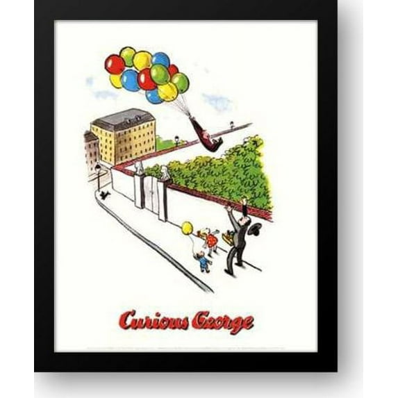 FrameToWall - Curious George (Balloons) 20x24 Framed Art Print