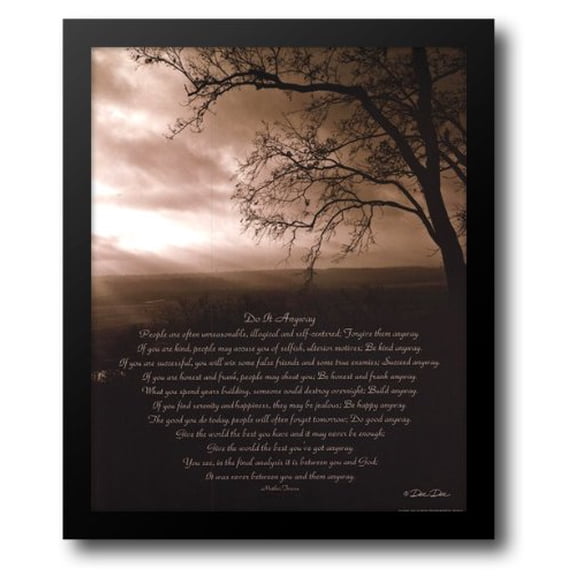 FrameToWall - Do It Anyway 20x24 Framed Art Print by Dee, Dee