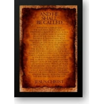 FrameToWall - Names of Christ - And He Shall Be Called... 27x38 Framed Art Print by Inspiration art