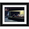 thumbnail image 1 of FrameToWall - Nighthawks: James Dean, Marilyn Monroe, Elvis Presley 2x Matted 16x13 Black Ornate Framed Art Print by Gottlieb Helnwein, 1 of 3