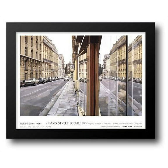 FrameToWall - Paris Street Scene 16x14 Framed Art Print by Estes, Richard