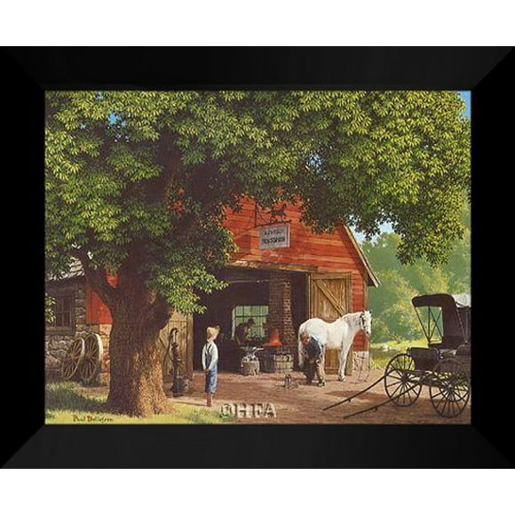 FrameToWall - Paul Detlefsen FRAMED Art 20x24 "Horse And Buggy Days"