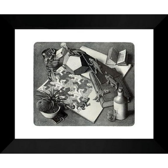 FrameToWall - Reptiles 20x24 Framed Art Print by M.C. Escher