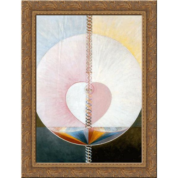 FrameToWall - What a Human Being Is 24x18 Gold Ornate Wood Framed Canvas Art by Hilma af Klint