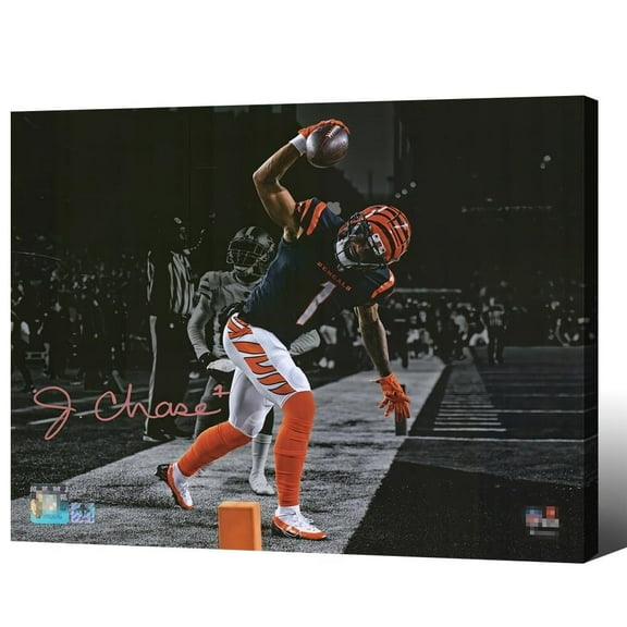 Framed 2025 Rugby Star Ja'Marr Chase Poster For Kids Bedroom Wall Decor-Football Superstar Signed Posters Canvas Art Print Picture For Fans Boy Teen Gifts