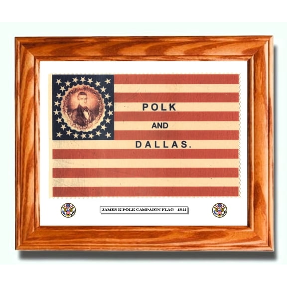 Framed 26 Star American Flag..President James K Polk Campaign Flag of 1844. Patriotic Wall Decor, Wall Art.