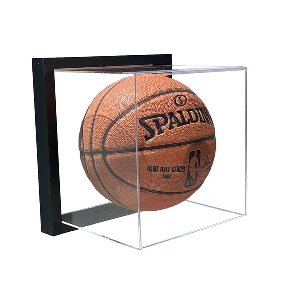Framed Acrylic Wall Mount Full Size Basketball Display UV Protect Secure Mount