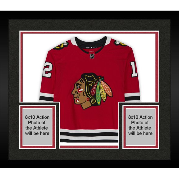 Framed Alex DeBrincat Chicago Blackhawks Autographed Red Adidas Authentic Jersey with Multiple Inscriptions - #12 of a Limited Edition of 17 - Fanatics Authentic Certified