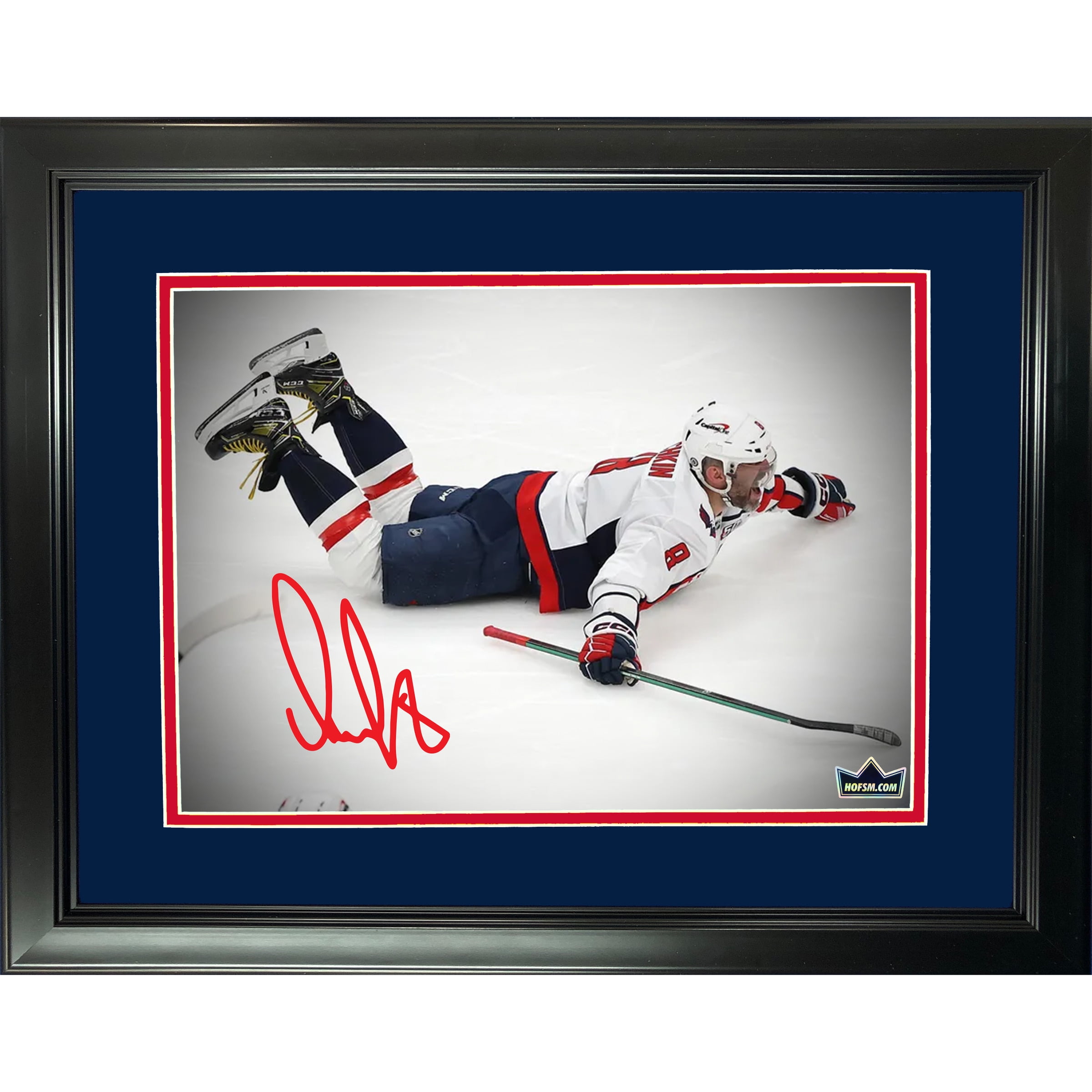 Framed Alexander Alex Ovechkin 895 Career Goals Record Washington Capitals Facsimile Laser Engraved Signature Auto 11"x14" Hockey Photo HOFSM Holo