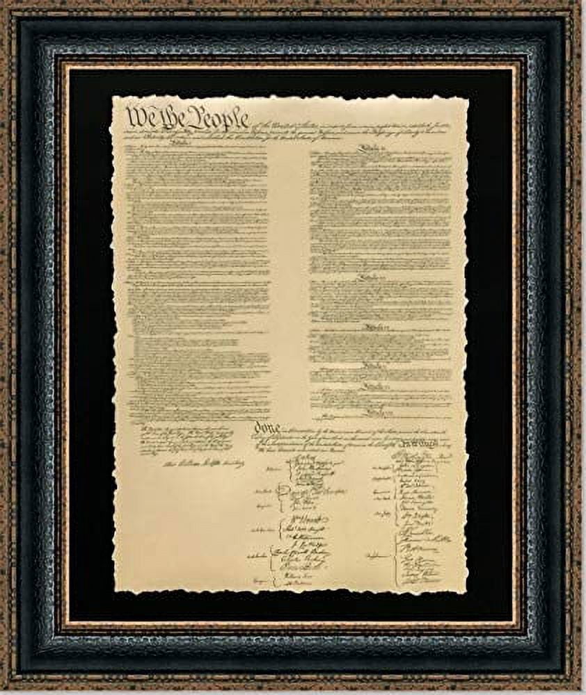 Framed American Constitution | Historic Document in Single Mat | 25L X ...