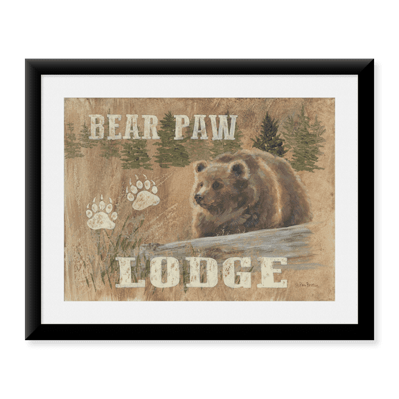 Framed Art Print, Bear Paw Lodge by Pam Britton, 17-7/8" x 21-7/8"